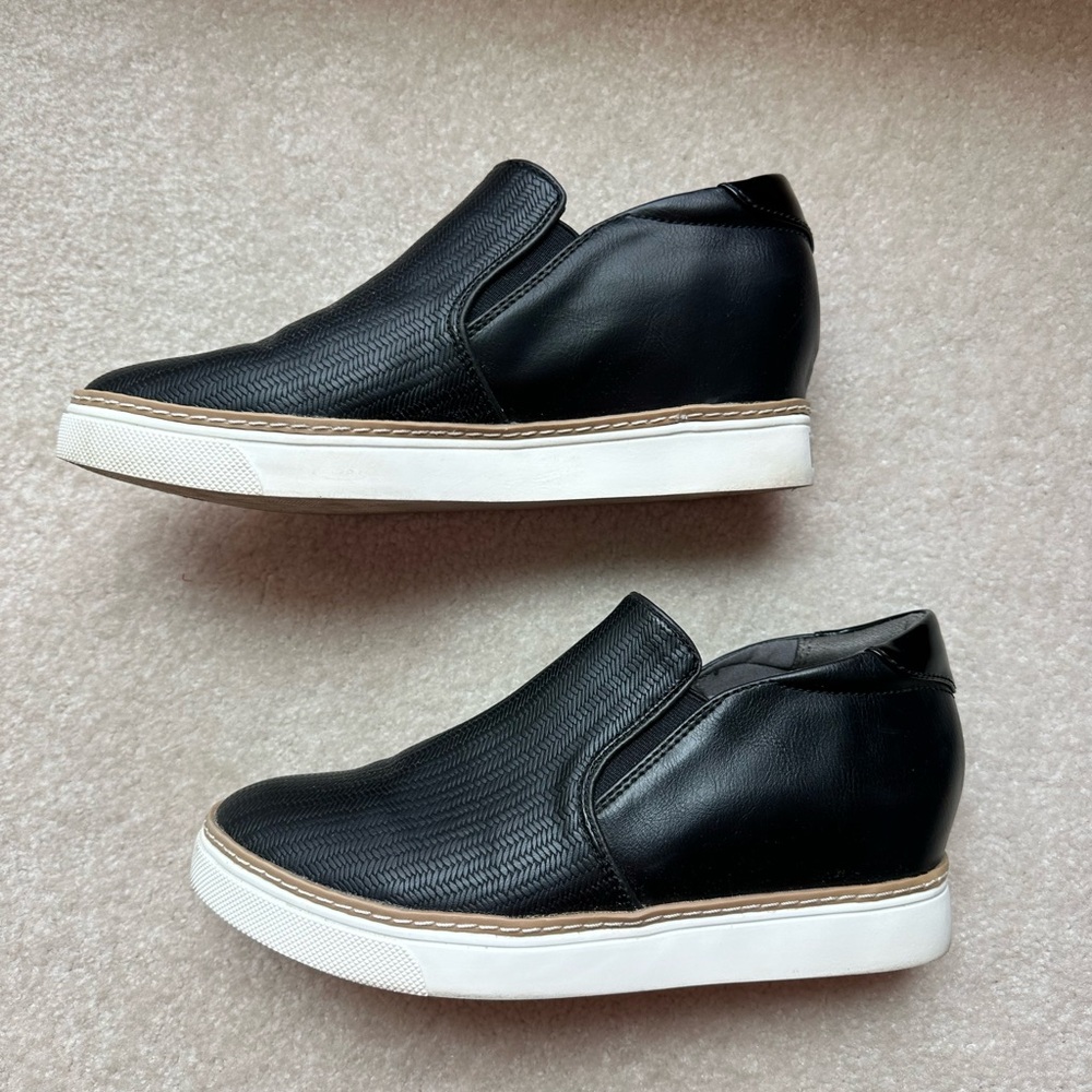 Dr. Scholl's Black Textured Slip-On Sneakers - Picture 2 of 3